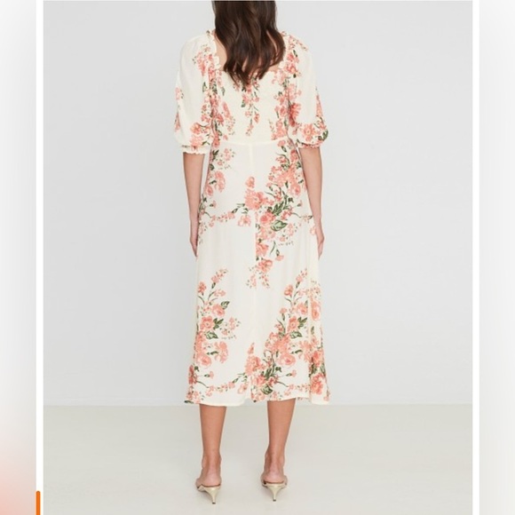 Faithfull the Brand Bronte Midi Dress Magnolia Floral Print size 4 - Picture 4 of 10